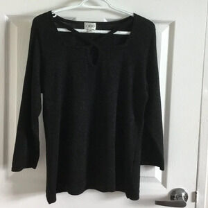 Cleo Black  with metallic long sleeve blouse size L
